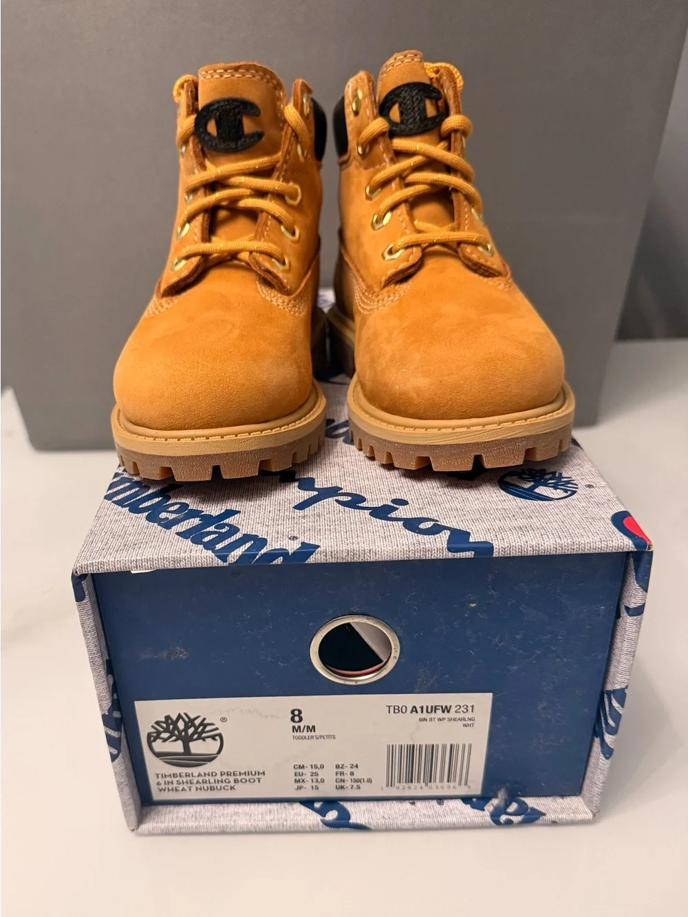 Champion x Timberland 6-Inch Premium Shearling Toddler Boot Size 8